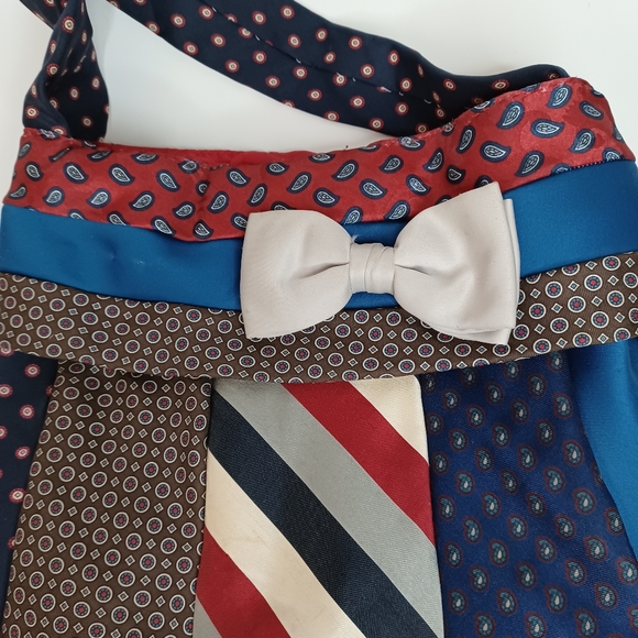 Handmade Vintage Silk Tie Purse Unique Craft Made Hand Bag OS Unisex - Picture 10 of 11